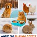 Heated Water Bowl, Double Stainless Steel Heated Dog Bowl for Outdoor Use, 46 OZ Total & Chew Proof Cord, Winter Warm Water & Food Bowl for Pets Bird Chicken UL Certified