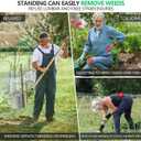 BellaJoyz Weed Puller, Stand Up Weed Puller Tool with Long Handle & 4-Claw Steel Head, 3-Sectioal Pole Design, Garden Hand Weeding Tool - Easily Remove Weeds Without Bending, Pulling,or Kneeling