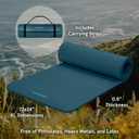 Retrospec Solana Yoga Mat Thick 1/2in Non-Slip Workout Mat with Nylon Strap - 72x24in Exercise Mat for Pilates, Stretching & Fitness - BPA Free, Easy Clean