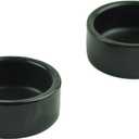 2 Pack Black Ceramic Reptile Food and Water Dish Anti Escape Bowl for Bearded Dragons Lizards Geckos and Leopards (Small)