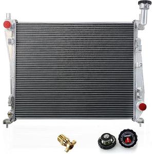 All Aluminum Radiator for 2011-2021 2012 2013 2014 2015 2016 2017 2018 2019 2020 Jeep Grand Cherokee Dodge Durango 3.6L V6 5.7L V8, 2 Row Core Cooing Radiators
