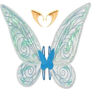 Fairy Wings Adult Women Sparkle Butterfly Wings Costume Princess Accessories for Girls Halloween Dress Up