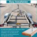 MARGAR 48" X 3" PE Trailer Bunk Glides, Heavy Duty PE Glide Pads Includes Pre-Drilled Holes and 12 Screws, Smoother Boat Trailer Glide Bunk Enders