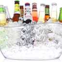 Ice Bucket, Acrylic Ice Bucket for Parties, Mimosa Bar Supplies, Beverage Tub for Champagne Beer, Sparkling, Wine, Cocktails(7L-Clear) (1pcs)