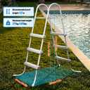 Above Ground Pool Ladder, 42'' Pool Ladder, Swimming Pool Frame Ladder, 3-Steps, Suitable for Pools up 42 Inches deep Above Ground,Anti Slip Feet & Wide Steps