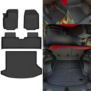 Naibeve Floor Mats for 2025 Chevrolet Equinox/GMC Terrain Trunk Mat Cargo Mat for All Weather Chevy Equinox Floor Mats Accessories (Floor Liner+Trunk Mat)