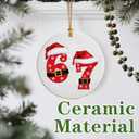 2 x 67 Ornament | Six Seven Christmas Ornament | 2025 Funny Christmas Ornaments | Funny 67 Meme Ornament | Funny Xmas Gifts | Stocking Stuffers for Teens