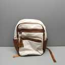 Leather Laptop Backpack for Women,Leather Backpack with Laptop Compartment Fit 15.6 inch Laptops,Carry-on Travel Backpacks,Casual Daypack for Work Business Weekender College,Beige