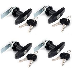 4Pcs T-Handle Cabinet Locks with Keys,RV Truck Storage Drawer Cam Cylinder Lock for Adults,Craftsman File Cabinet Tool Box Mailbox Vending Machine Lock Replacement