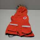 PINA Dog Coats - Waterproof Winter Jacket with Flannel Lining, Faux Fur Hood & Pocket for  Dogs (L(Chest 21.6"), Red)