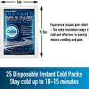 General Medi Instant Ice Cold Pack (4x 5.5) 25 Packs Disposable Cold Therapy Ice Packs for Pain Relief, Swelling, Inflammation, Sprains, Toothache for Athletes & Outdoor Activities