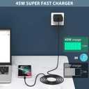 3-Pack 45W Super Fast Charger USB C Android Phone Charger Fast Charging Replacement for Samsung Galaxy S25/S25 Ultra/S25+/S24 Ultra/S24/S24+/S23 Ultra/S23/S22/S20/S21/Note 10,Galaxy Tab, 6ft C Cable