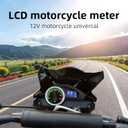 Motorcycle Speedometer Gauge Digital Speedometer for Motorcycle LCD Gauge Cluster MPH Dashboard Speedo Meter with Tach, Odo, Oil Level, Gear