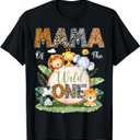 Mama of The Wild One 1St Birthday Kids Safari Jungle T-Shirt L