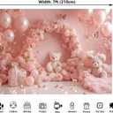 7x5ft Pink Flower Birthday Backdrop Sweet Floral with Butterflies Balloons Photography Background for Baby Girl Newborn 1st 2nd Birthday Baby Shower Cake Smash Decoration Banner