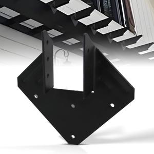 CNQLIS Hurricane Ties for Rafter, 10 Pack 13-Gauge (Thickness 2.2mm) Hurricane Straps, Heavy Duty Galvanized Rafter Hanger Brackets, for Roof Joist Hangers Black