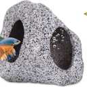 Ameliade Aquarium Decorations Cave Fish Tank Accessories Rock Decor for Shrimp Cichlid Hiding Breeding Small Fish Bowl Hide Decoration Betta Toys Hideout Stones HouseMedium (Medium (1 Piece))