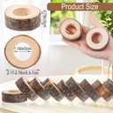 50 Pcs Wooden Bark Napkin Ring 1.18 Inch Handcrafted Wooden Napkin Holder Decorative Round Shaped Holders with Bark Edge Natural Design for Table Dining Parties Special Occasions Kitchen & Home Decor