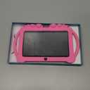 Kids Tablet 7 inch Android 12.0 for Toddler, 4GB RAM 32GB ROM Bluetooth IPS Screen Parental Control Dual Camera Shockproof Case for Educational Games, (Rose Red) (Pink)