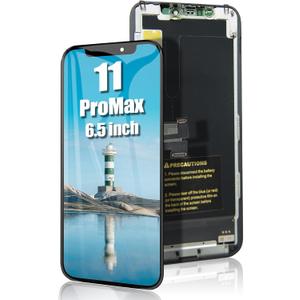 EFAITHFIX for iPhone 11 Pro Max Screen Replacement 6.5 Inch LCD Display 3D Touch Screen Full HD Digitizer Frame Assembly Compatible with Model A2161, A2220, A2218 with Waterproof Adhesive, No Tools