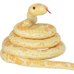 Giant Snake Stuffed Animal, 149 inch Large Lifelike Jumbo Animal Plush Toy for Kids, Curving Huge Snake for Boys & Girls Gift on Birthday Baby Shower Party (Yellow)