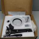 HITTI 12X & 30X Magnifying Glass with Light, Infinite Color and Brightness Desk Lamp & Clamp, 2-in-1 LED Lighted Magnifier Stand for Craft Reading Hobby Soldering Puzzle (12X & 30X Ring Base & Clamp)