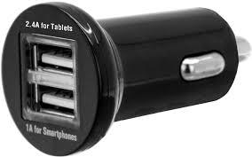 High Power USB Car Charger - Black