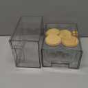 6 Pack Clear Stackable Storage Drawers & Qtip Holder Dispenser with Bamboo Lids, Clear Plastic Storage Containers for Bathroom, Vanity, Undersink, Kitchen Cabinets, Pantry, Home Organization