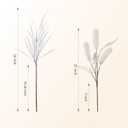 7 PCS Artificial Fall Stem Fake Plants, 26 in Fake Leaves Autumn Greenery Branches White Flowers Faux Foliage DIY Stems for Vase Thanksgiving Home Kitchen Office Indoor Centerpiece Table Decoration