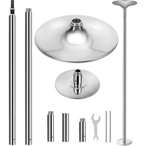 GCCSJ Spinning or Static Dance Pole Kit for Home, 7.6-9ft Height Adjustable