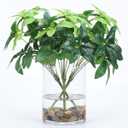 Daifunli 6 Pcs 19 Inch Artificial Greenery Branches Faux Money Tree Leaves Fake Greenery Decoration for Table Centerpieces Wedding Home Office Decor Feng Shui Decoration, Without Pot