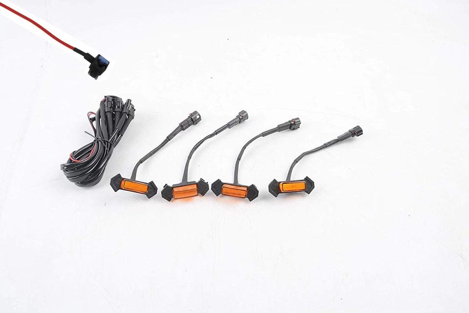 Amber Lens Raptor Style Amber LED Grille Lights Kit For Toyota Tacoma 2016-2019
