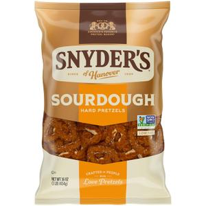 Snyder's of Hanover Sourdough Hard Pretzels, 16 Oz Bag (EXP 09/05/26)