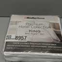 Mueller Ultratemp King Size Sheets Set, Super Soft 1800, 6 Piece, Deep Pocket up to 16" Bed Sheets, Transfers Heat, Breathes Better, Hypoallergenic, Wrinkle, White