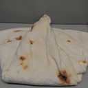 Mermaker Burrito Tortilla Taco Blanket 60 inches for Adult Kids, Realistic Tortilla Throw Blanket Funny Gifts for Women Men Teen Boy Girl, Soft Flannel Food Blanket for Christmas Birthday Gifts-Yellow