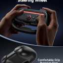 JSAUX Steering Wheels for Nintendo Switch 2 JoyCon Controller, Compatible with Mario Kart 9/8 Deluxe, Realistic Racing Experience with Comfortable Grip, Switch 2 JoyCon Controller Accessories2X Black
