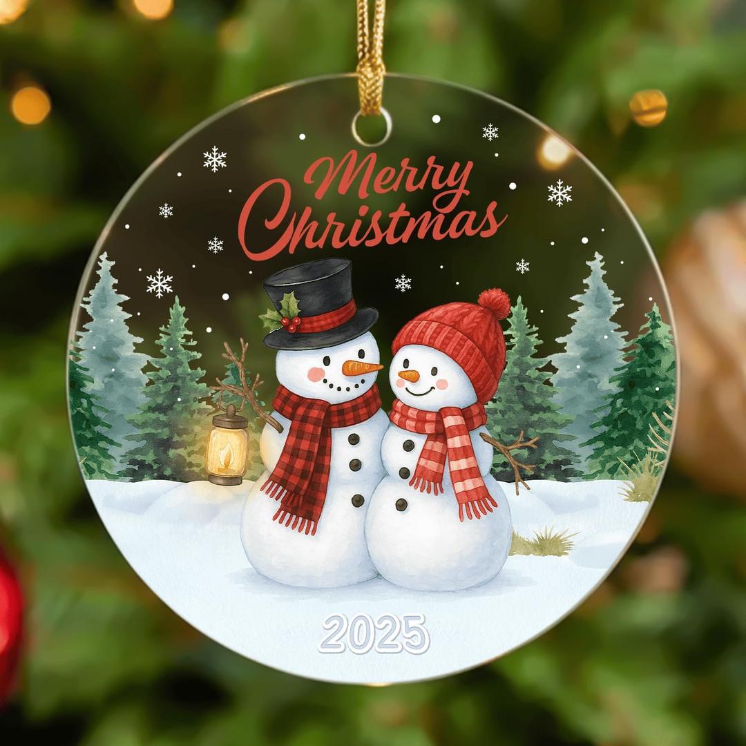 Snowman Ornaments - Snowman Christmas Ornament 2025, Winter Holiday Ornaments for Christmas Decorations, Gifts for Family, Friends