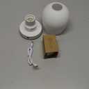 Seealle Cordless Touch Table Lamp for Nightstand - Small Bedside Lamp for Bedroom Night Stands, Desk Lamp with White Glass Shade for Small Spaces Living Room, Stepless Dimmable, LED Bulbs, Gifts