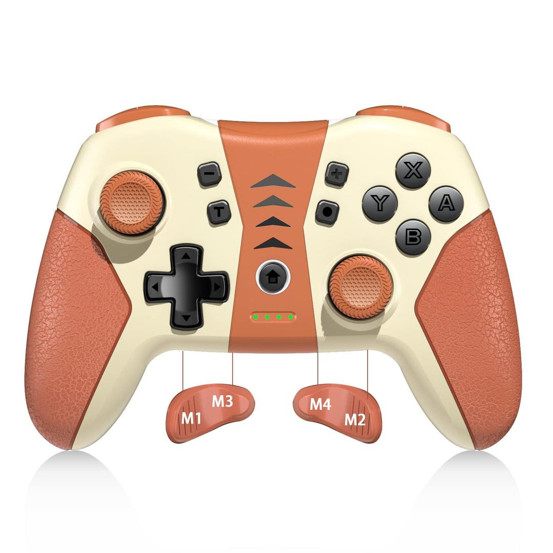 GLOWANT Wireless Switch Pro Controller Replacement for Switch/Switch OLED/Switch Lite, Compatible with PS3, PC and Android, Support Dual Vibration/Wake-Up Function/Motion Control/Gyro Sensing