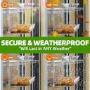 WENMIXER Window Bird Feeder with Non-Marking Self-Adhesive Hooks, Clear and Transparent, Outdoor Wild Bird Watching Gift, Garden Decor (Standard)