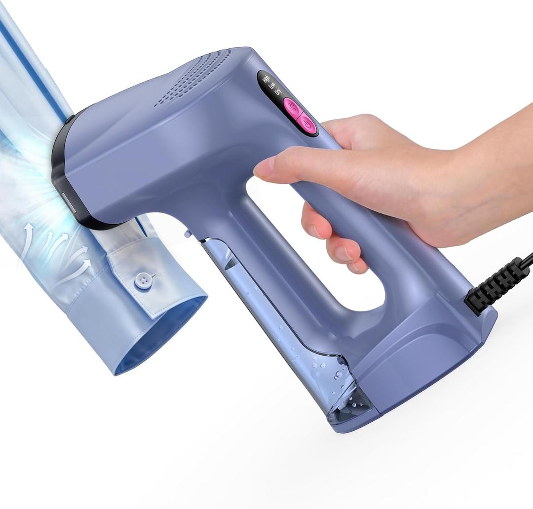 Sweepulire Vacuum Steamer for Clothes, 3500Pa Suction Handheld Clothes Steamer, 3 Modes, LED Display, Portable Travel Steamers for Clothes, Steaming & Ironing 2 In 1 (for 110-120V) (Violet)