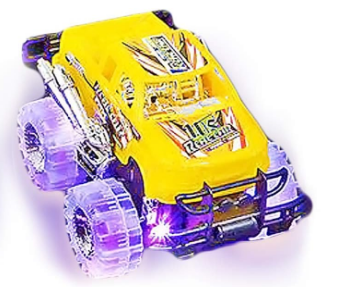 Light-Up Monster Truck Toys (2-Pack)  Push-&-Go Cars with Glowing Wheels  Birthday Gift for Toddlers, Boys & Girls Ages 3+  Durable Friction-Powered Trucks  Batteries Included