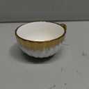 LETAOTAO Cappuccino Cups, 7 oz Porcelain Double Espresso Cups Set, Ceramic Turkish Coffee Cups with Gold Trim, Tea Cups Set of 6, Cafe Cups for Latte, Mocha, Au Lait, White