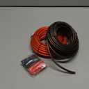 10 Gauge Wire (25FT Each, Red/Black), Copper Clad Aluminum, Low Voltage Automotive Wiring, Battery Cable, 10AWG, Car Audio, Car Amplifier Power or Ground Cable, 10 Heat Shrink Tubing