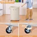 150L Large Capacity Rolling Laundry Basket Hamper with Wheels, Clothes hamper and Removable Bag for Home, Laundry Room, Bedroom, Bathroom, Apartment, Dorm