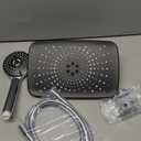  Rain Shower Head with Handheld- High Pressure Dual Shower Heads with 5 Modes Handheld Spray Combo- Wide Rainfall Showerhead with Hose, Bathroom Accessories, Matte Black