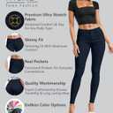 Hybrid & Company Womens Hyper Ultra Stretch Comfy Skinny Leg Work Casual Pants (Black, XL)