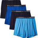Nautica Men's 4 Pack Classic Cotton Loose Knit Boxers, Size: Large