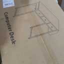 Lufeiya Small White Computer Desk with Fabric Drawers for Home Office Bedroom, 40 Inch Vanity Desk with Drawer Storage and Side Pouch, Study Writing Table, White