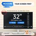 IPROKKO 2Pack 32 Inch Blue Light Screen Protector for 16:9 Computer Monitor | Anti Glare & Scratch Shield, Eye Protection UV Filter Film, Removable Blue Light Blocking Cover For PC Desktop TV Display